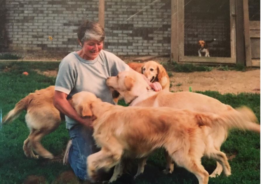 Nan with dogs